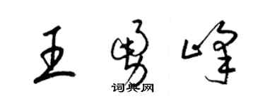梁錦英王勇峰草書個性簽名怎么寫