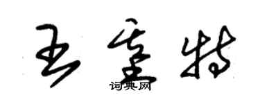 朱錫榮王基特草書個性簽名怎么寫