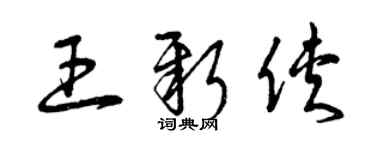 曾慶福王新俠草書個性簽名怎么寫