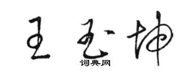 駱恆光王玉坤草書個性簽名怎么寫