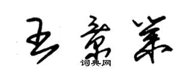 朱錫榮王景業草書個性簽名怎么寫