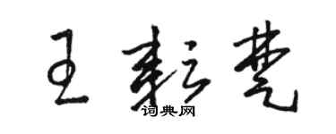 駱恆光王耘楚草書個性簽名怎么寫