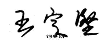 朱錫榮王定堅草書個性簽名怎么寫