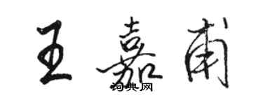 駱恆光王嘉甫行書個性簽名怎么寫