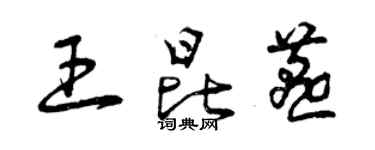 曾慶福王昆燕草書個性簽名怎么寫