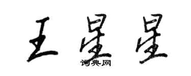 王正良王星星行書個性簽名怎么寫