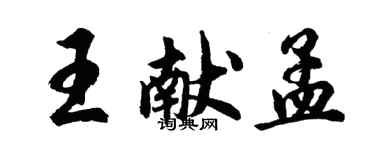 胡問遂王獻孟行書個性簽名怎么寫