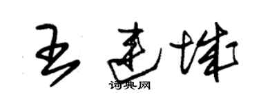 朱錫榮王連城草書個性簽名怎么寫