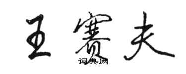 駱恆光王賽夫行書個性簽名怎么寫