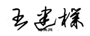 朱錫榮王建朴草書個性簽名怎么寫
