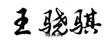 胡問遂王驍騏行書個性簽名怎么寫