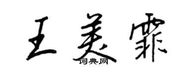 王正良王美霏行書個性簽名怎么寫