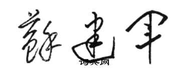 駱恆光蘇建軍草書個性簽名怎么寫