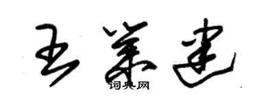 朱錫榮王業建草書個性簽名怎么寫