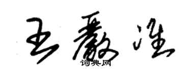 朱錫榮王嚴準草書個性簽名怎么寫