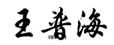 胡問遂王普海行書個性簽名怎么寫