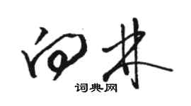 駱恆光向林草書個性簽名怎么寫