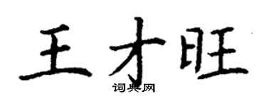 丁謙王才旺楷書個性簽名怎么寫