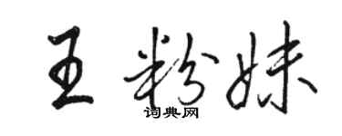 駱恆光王粉妹行書個性簽名怎么寫