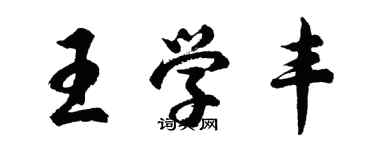 胡問遂王學豐行書個性簽名怎么寫