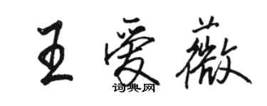 駱恆光王愛薇行書個性簽名怎么寫