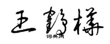 曾慶福王鶴樺草書個性簽名怎么寫