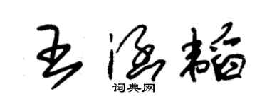 朱錫榮王涵韜草書個性簽名怎么寫