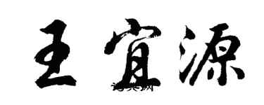 胡問遂王宜源行書個性簽名怎么寫