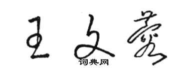 駱恆光王文蓉草書個性簽名怎么寫