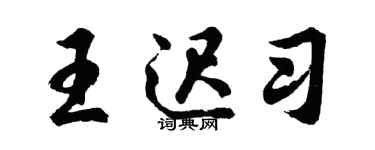 胡問遂王遲習行書個性簽名怎么寫