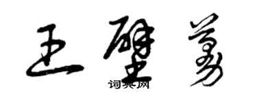 曾慶福王壁蔓草書個性簽名怎么寫