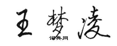 駱恆光王夢凌行書個性簽名怎么寫