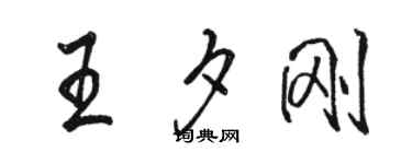 駱恆光王夕剛行書個性簽名怎么寫