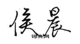 駱恆光侯晨行書個性簽名怎么寫