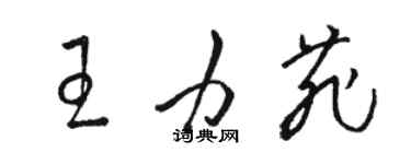 駱恆光王力菲草書個性簽名怎么寫