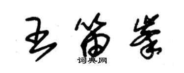 朱錫榮王笛峰草書個性簽名怎么寫