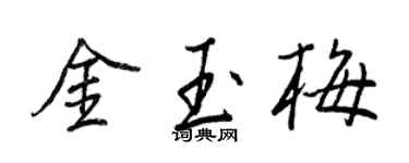 王正良金玉梅行書個性簽名怎么寫