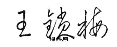 駱恆光王鎖梅草書個性簽名怎么寫
