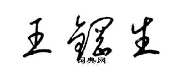 梁錦英王鋼生草書個性簽名怎么寫
