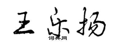 曾慶福王樂揚行書個性簽名怎么寫