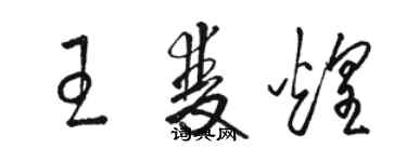 駱恆光王雙煌草書個性簽名怎么寫