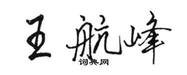 駱恆光王航峰行書個性簽名怎么寫