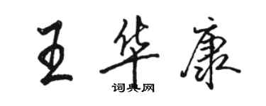 駱恆光王華康行書個性簽名怎么寫