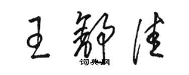 駱恆光王舒佳草書個性簽名怎么寫