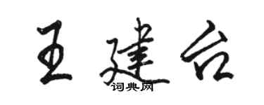 駱恆光王建台行書個性簽名怎么寫