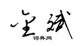 梁錦英金斌草書個性簽名怎么寫