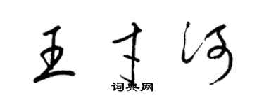 梁錦英王才河草書個性簽名怎么寫