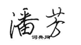 駱恆光潘芳行書個性簽名怎么寫