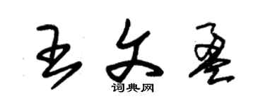 朱錫榮王文盈草書個性簽名怎么寫