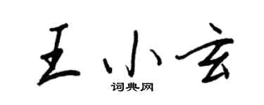 王正良王小玄行書個性簽名怎么寫